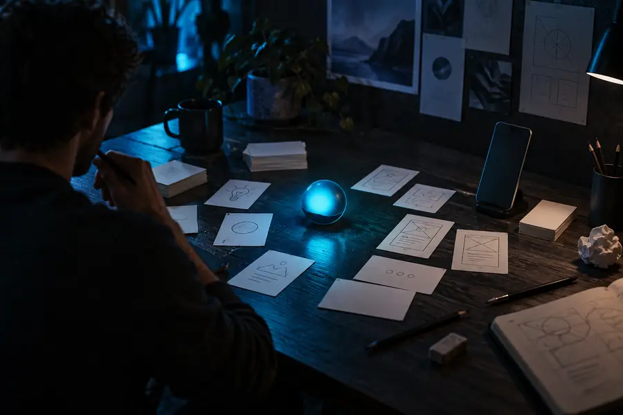 Visual representing an initial app concept
