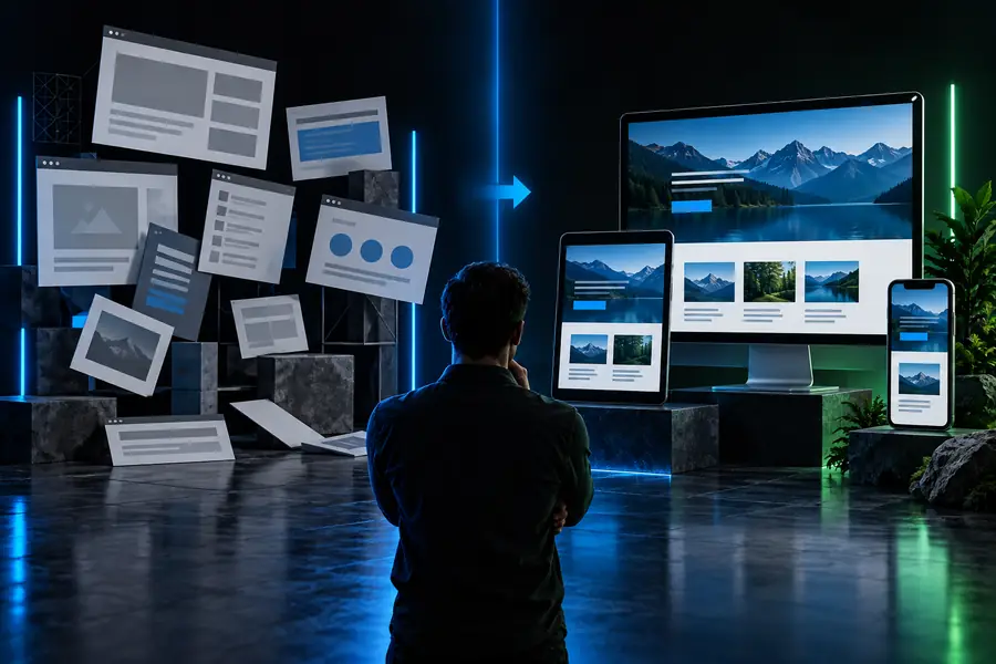 Illustrative visual reference for a website page concept